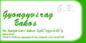 gyongyvirag bakos business card